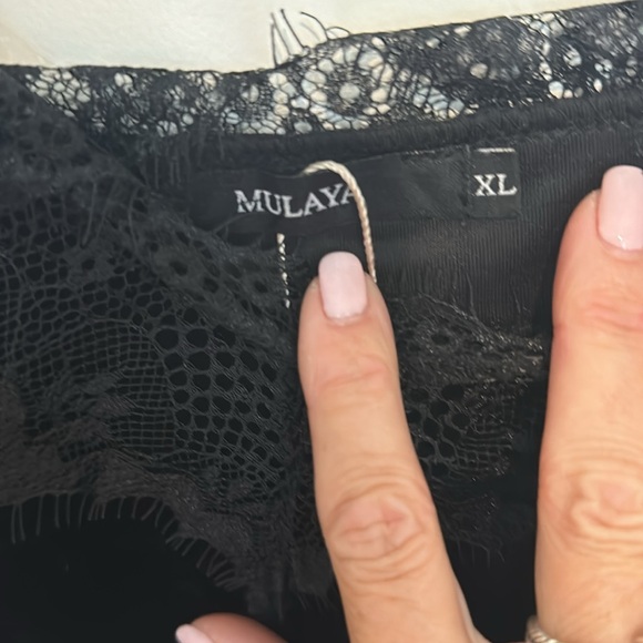 Miata NWT Black, Velvet,  Spaghetti Strap Dress, XL - Picture 6 of 8